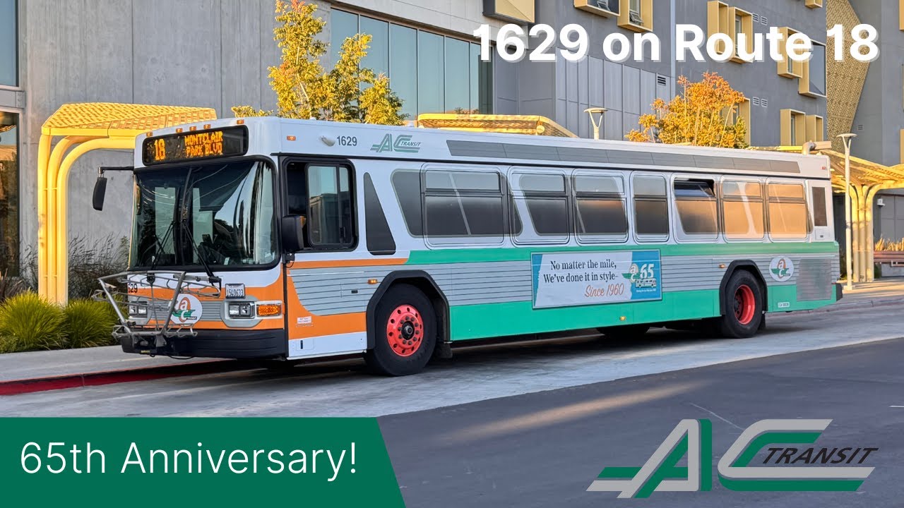 AC Transit 65th Anniversary! 2018 Gillig Low Floor #1629 on Route 18  Solano/ Shattuck to Albany
