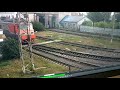 Взрез стрелки и сход электровоза/derailment of an electric locomotive