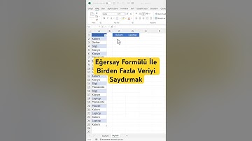 Eğersay Formülü İle Birden Fazla Veriyi Saydırmak #excel #exceldersleri #excelformülleri #exceltips