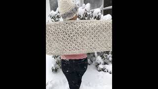 How to Crochet Pocket shawl with Fringe/ Flower of Life pocket shawl step by step