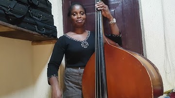 C major one octave scale & arpeggio on double bass