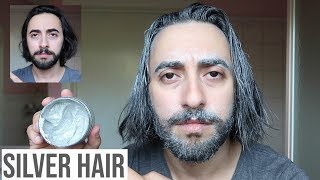 I TURNED MY HAIR, BEARD & EYEBROWS SILVER // Silver Grey Instant Colour Hair Wax