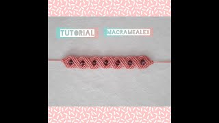 Easy Wavy macrame zigzag bracelet tutorial #macrame #bracelet #diy #tutorial #zigzag