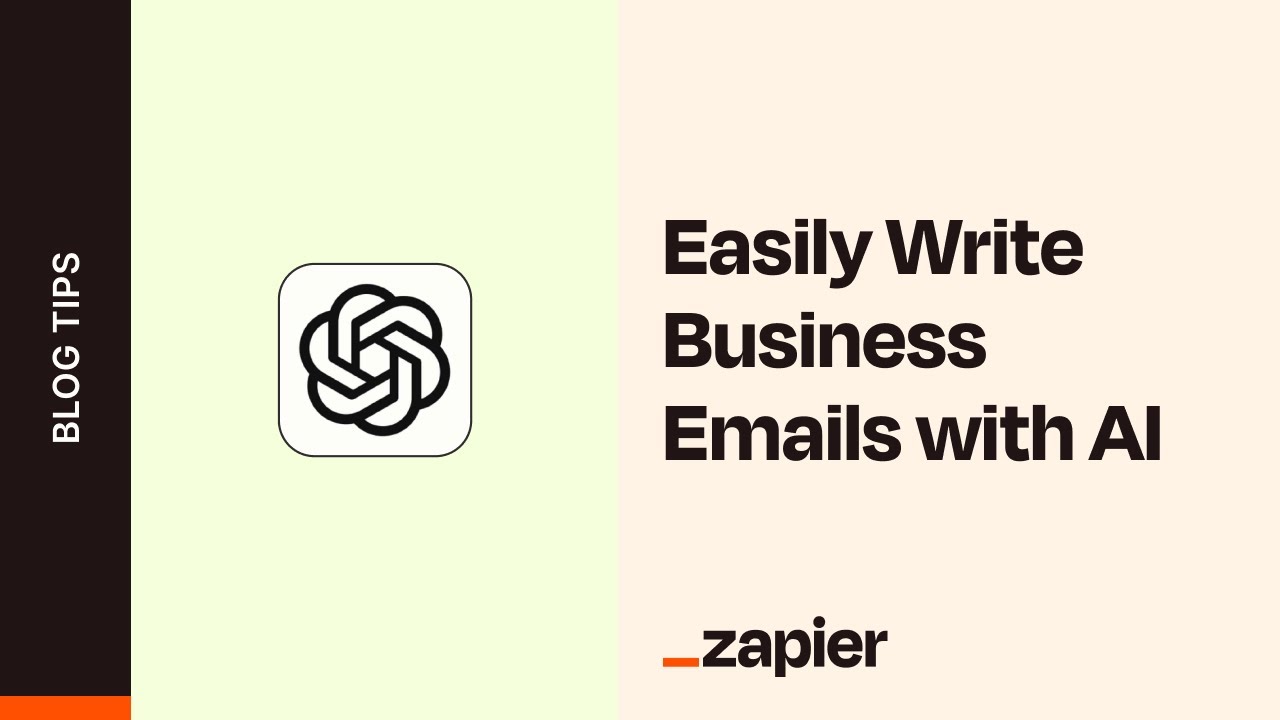 Zapier Automation and AI Synergy: Easily Write Business Emails with ChatGPT