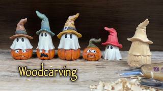 [우드카빙] 호박 유령 조각하기 | Carving a Ghost on a Pumpkin Guía