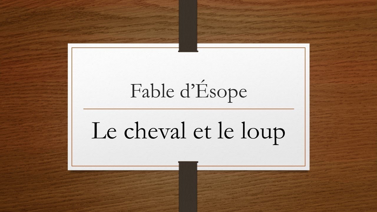 Fable d'Ésope : le cheval et le loup - YouTube