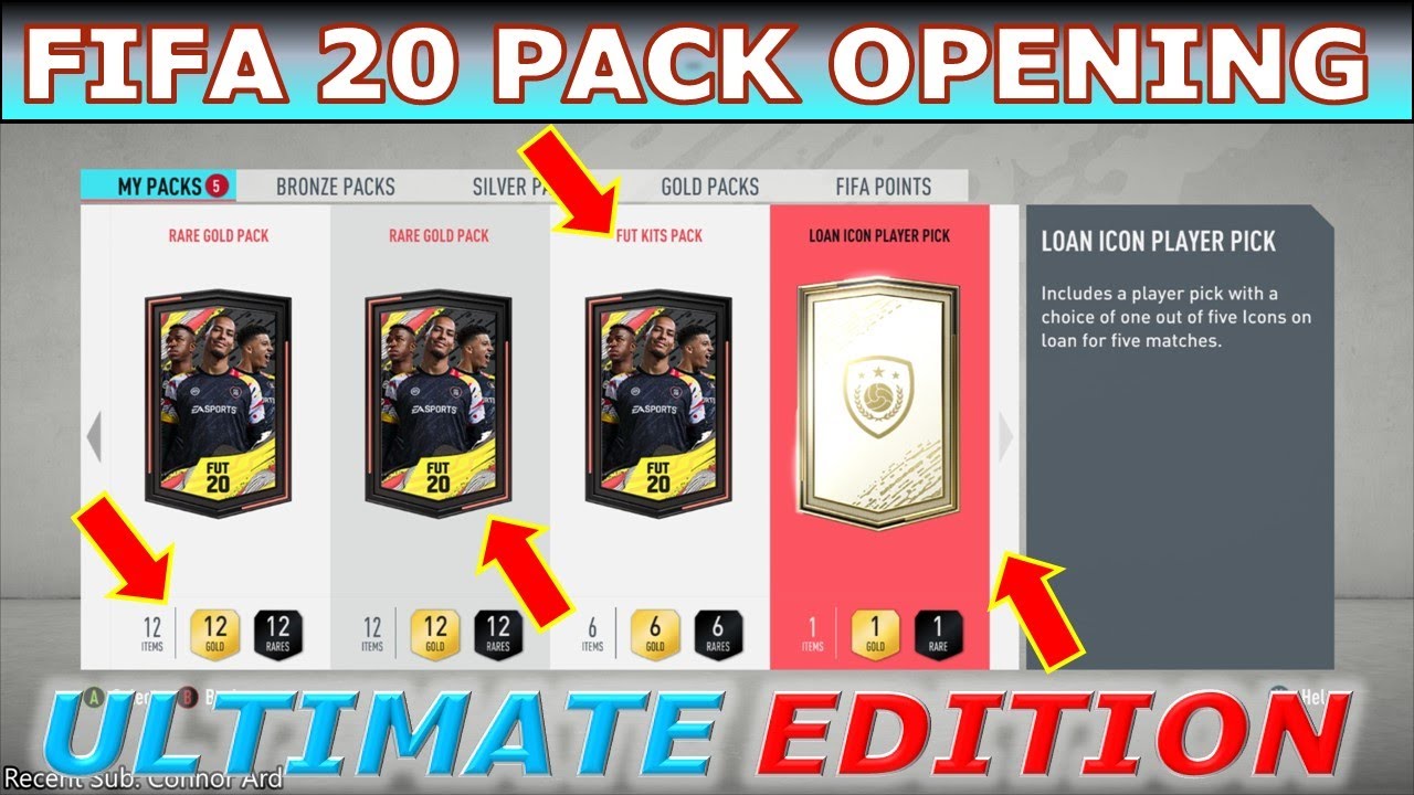 FIFA 20 Ultimate Edition Pre-Order Pack Opening - Rare Gold Packs, FUT