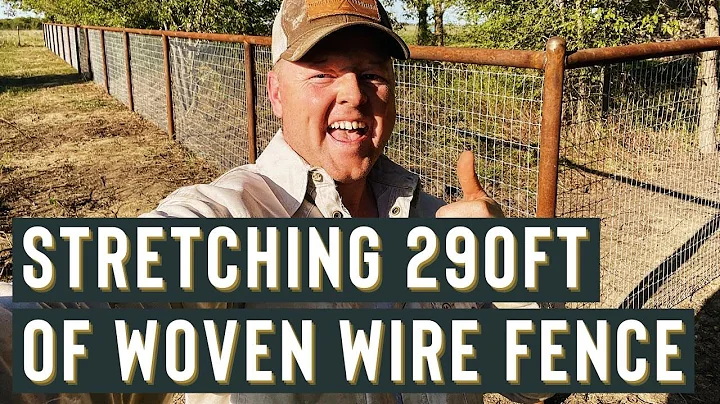 STRETCHING WOVEN WIRE FENCE on Pipe Top Rail Fence
