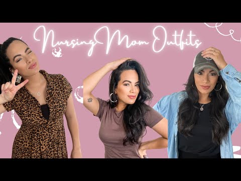 EASY BREASTFEEDING MOM OUTFITS | Cute and simple mom outfits