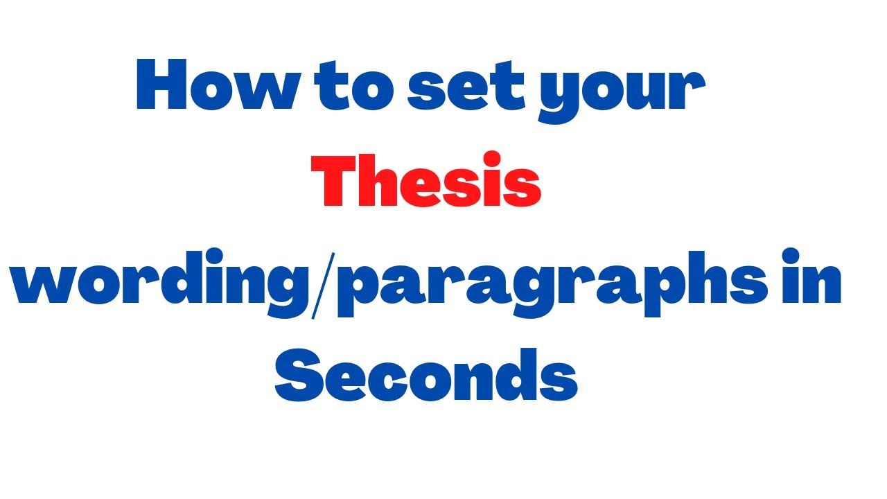 Thesis formatting and writing || How to set thesis in word || Shift+f3 ...