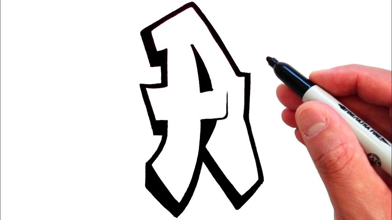 How to Draw the Letter A in Graffiti Style - EASY!