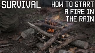How to start a fire in the rain | Survival Training | Tactical Rifleman