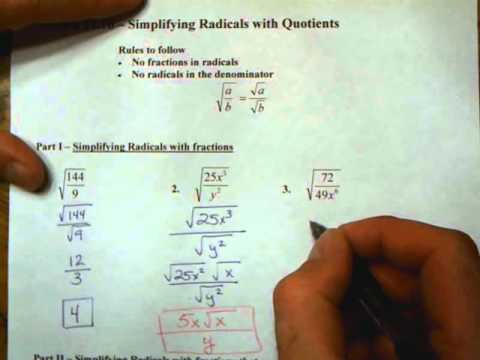 Algebra I - McDonell 11.1b Notes Part 1
