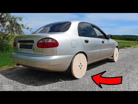 Experiment: WOODEN WHEELS on a real CAR