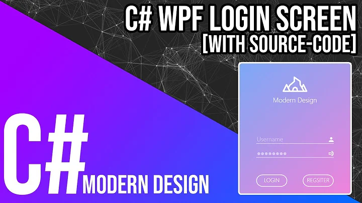 C# WPF | Login & Register Window | Modern Design UI [With Source Code]