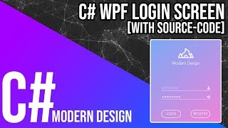 C# WPF | Login & Register Window | Modern Design UI [With Source Code]