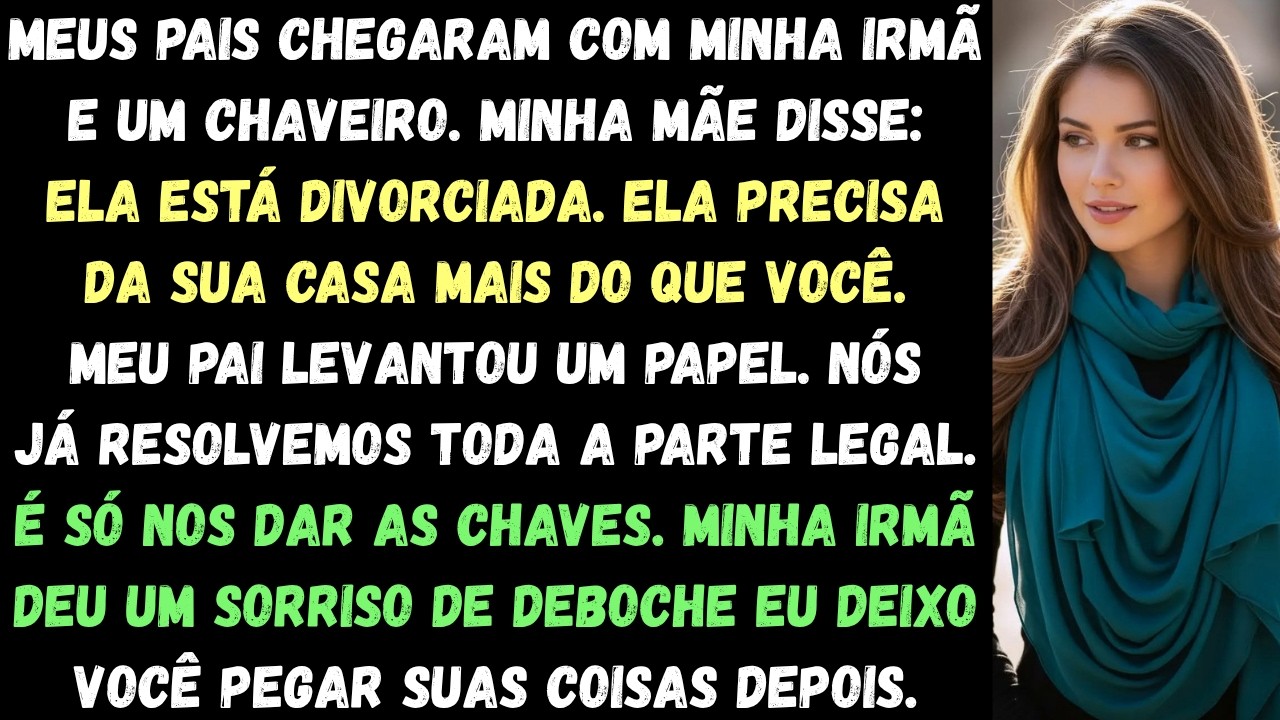 Num sábado de manhã, a minha irmã apareceu no meu alpendre como se já morasse ali. "Deixo-te ir buscar as tuas coisas mais tarde", disse, a sorrir como se me expulsar fosse um favor. Atrás dela, a...
