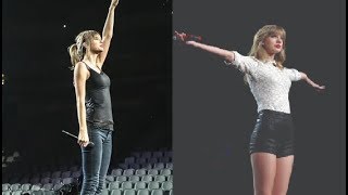 Taylor Swift - rehearsals VS live performances (comparison)