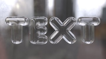 Cinema 4D Tutorial   -  Transparent crystal 3D Text