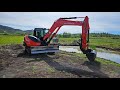 Pond cleaning with the kubota kx 080 4