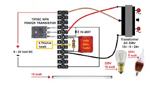 Make a Simple DC to AC Inverter 🔹 Circuit
