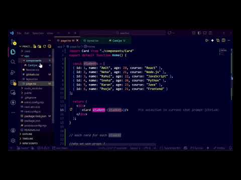 React Props & Map Explained | Render Multiple Cards from Array (Beginner Friendly)