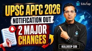 UPSC EPFO APFC Notification 2026 | 2 Major Changes 😱 | APFC Exam Date 2026 & Syllabus Change