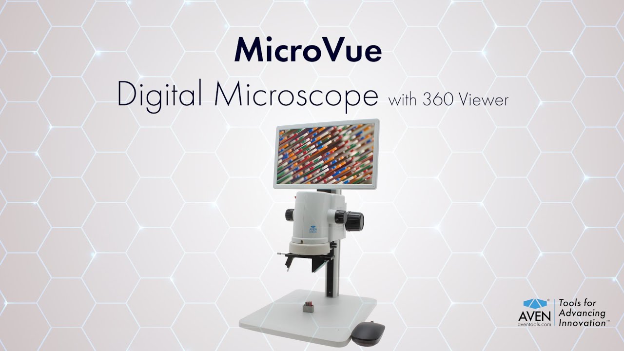 MicroVue Digital Microscope with Built-In HD Monitor and 360