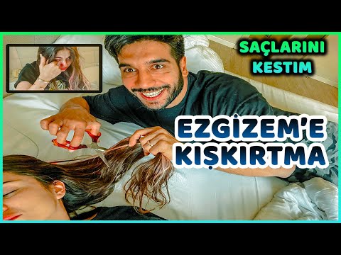 ​@Ezgizem'e KIŞKIRTMA ! UYURKEN SAÇLARINI KESTİM (HÜNGÜR HÜNGÜR AĞLADI)