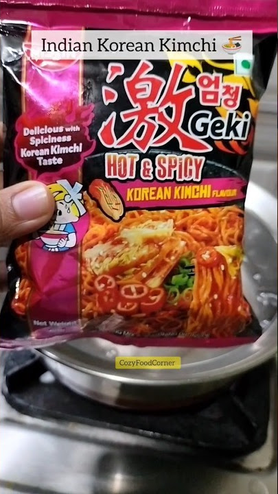 🤯All New Indian Nissin geki Hot & Spicy🌶️ Korean Kimchi Flavour🍜 #shorts #korean #kimchi
