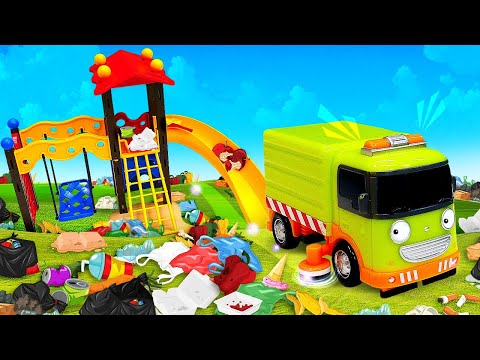 Видео: Игрушечные машинки помощники для детей: школьный автобус, бетономешалка, почтовая и уборочная машины