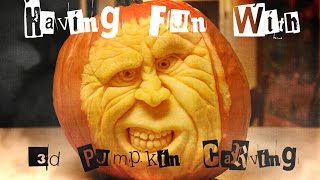 Having Fun With 3-D Pumpkin Carving - Halloween Fun Update