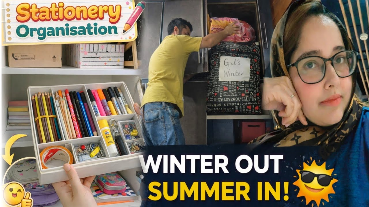 My Seasonal Reset: Organizing Stationery & Switching to Summer Wardrobe! ☀️✨