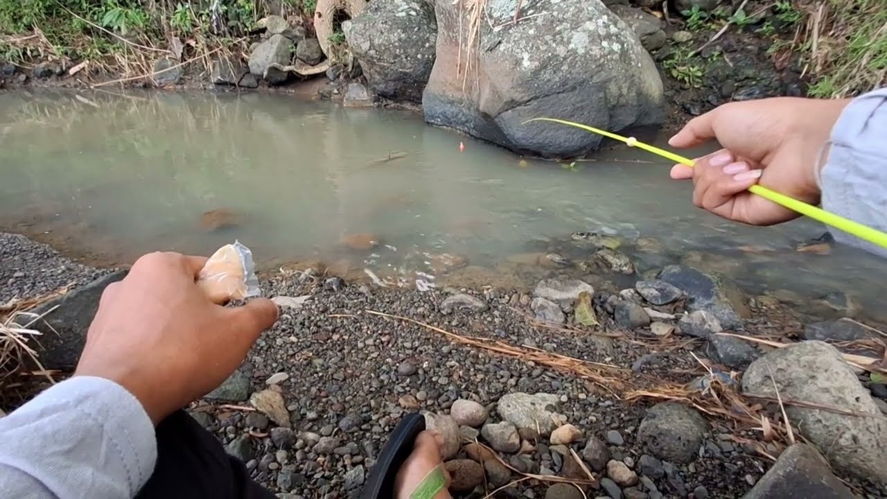 Mancing uceng di sungai dangkal setelah hujan, Spot ikan disini semakin melimpah