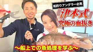 【釣魚を美味しく持ち帰る方法】津本式･津本さん本人登場!!究極の血抜きを学ぶ！ちーちゃんは実践出来るのか？