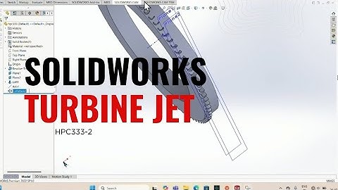 SolidWorks Tutorial | Turbine Jet Engine HPC 222| 3D CAD Design Step by Step