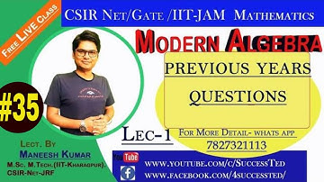 #35 | CSIR NET MATHEMATICS Previous years questions Group Theory | csir net pyqs maths