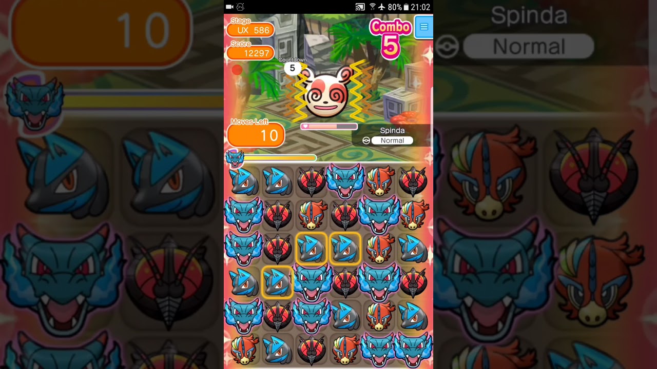ポケトーク Pokemon Shuffle Mobile UX Stage 586 Spinda『ポケとる スマホ版