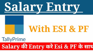 Salary ki entry kaise kare PF ESI ke saath|How to Make salary entry with ESI PF @info.solution