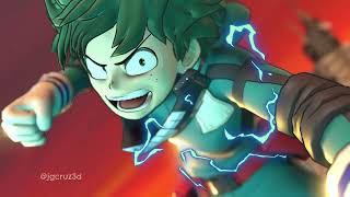 Midoriya Deku Vs Saitama One punch Man - 3d animation fanmade