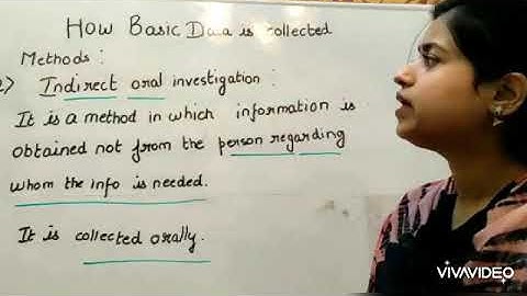 Indirect Oral Investigation Method |  Statistics | Class 11 th