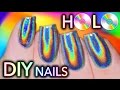 100 pure holo holographic nails gel and nogel polish