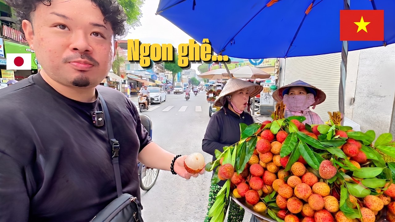 Người bạn Nhật xuýt xoa trước độ ngon của trái cây Việt Nam / Lần đầu ăn bún thịt nướng
