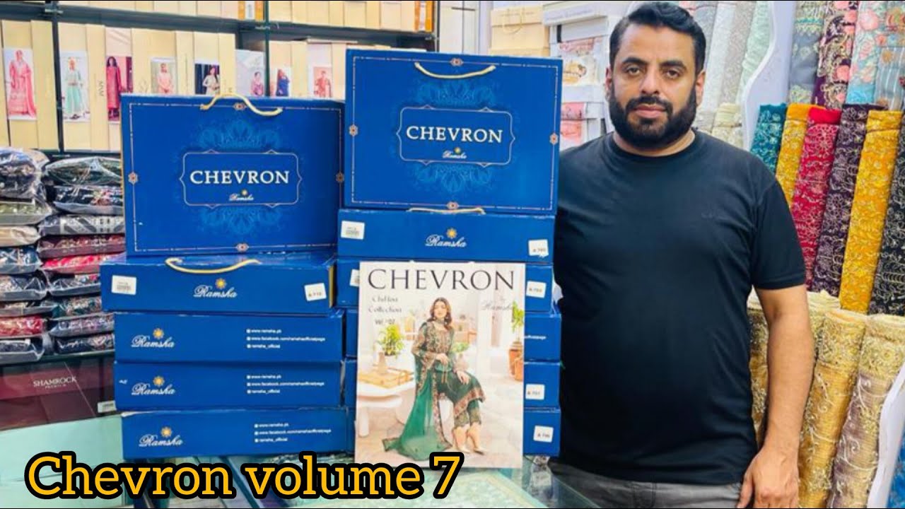 RAMSHA CHEVRON CHIFFON COLLECTION | CHEVRON VOL-7 LUXURY CHIFFON | UNSTICHTED CHIFFON COLLECTION2023