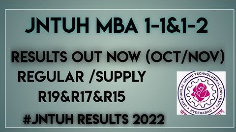 JNTUH MBA 1-1&1-2 RESULTS 2022 ||JNTUH MBA UPDATES ||JNTUH UPDATES 2022 ||JNTUH MBA RESULTS