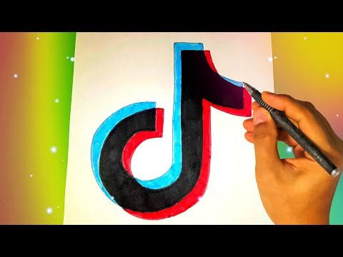 Как нарисовать логотип Tik Tok?