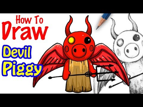 How To Draw Piggy Devil From Roblox Youtube - how to draw a roblox character piggy