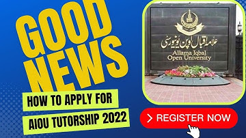 Apply for AIOU tutorship now!