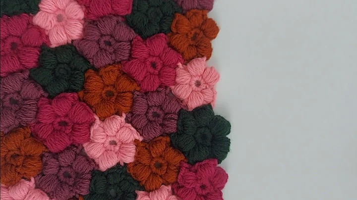 Learn how to crochet a stunning Puff Flower Blanket