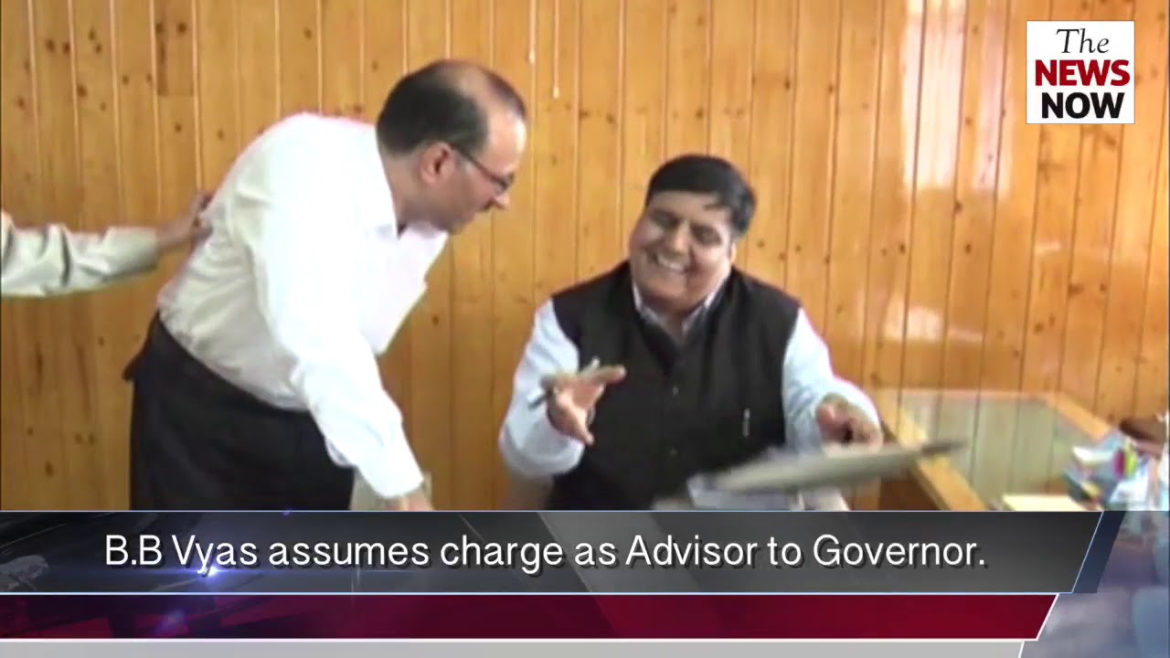 B.B Vyas assumes charge as Advisor to Governor.